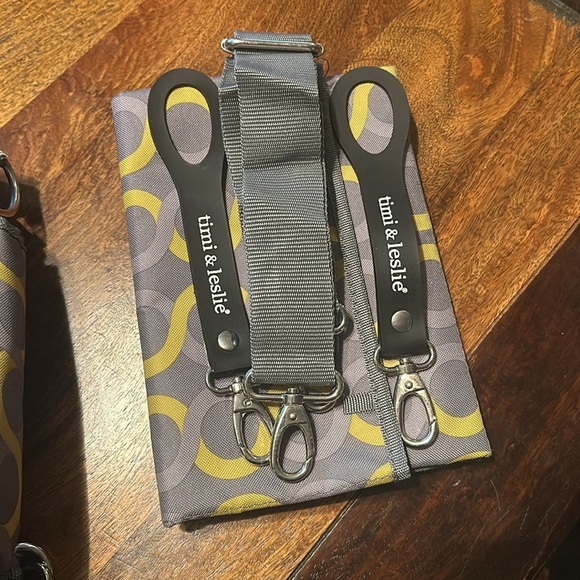 Timi & Leslie Gray and Yellow Diaper Bag EUC - Picture 2 of 10